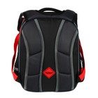 Рюкзак школьный 37 x 28 x 13см, эргономичная спинка, Across 557, черный/красный - фото 24639592
