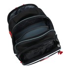 Рюкзак школьный 37 x 28 x 13см, эргономичная спинка, Across 557, черный/красный - фото 24639594