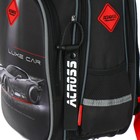 Рюкзак школьный 37 x 28 x 13см, эргономичная спинка, Across 557, черный/красный - фото 24639596