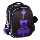 Рюкзак школьный 37 x 28 x 13см, эргономичная спинка, Across 557, черный - фото 24573093