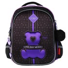 Рюкзак школьный 37 x 28 x 13см, эргономичная спинка, Across 557, черный - фото 24573094