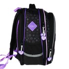 Рюкзак школьный 37 x 28 x 13см, эргономичная спинка, Across 557, черный - фото 24573095