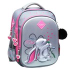 Рюкзак школьный 37 x 28 x 13см, эргономичная спинка, Across 557, серый - фото 24573099