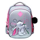 Рюкзак школьный 37 x 28 x 13см, эргономичная спинка, Across 557, серый - фото 24573100