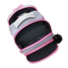 Рюкзак школьный 37 x 28 x 13см, эргономичная спинка, Across 557, серый - фото 24639610