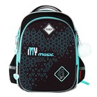 Рюкзак школьный 37 x 28 x 13см, эргономичная спинка, Across 557, черный - фото 24639619