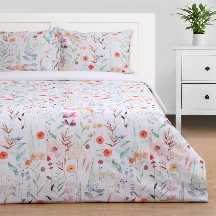 

Постельное бельё Этель дуэт Wildflowers, 143х215см-2 шт, 220х240см, 50х70см-2 шт, поплин, 125 г/м2