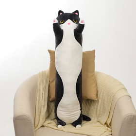 Мягкая игрушка-подушка «Котик», 90 см, цвет чёрный