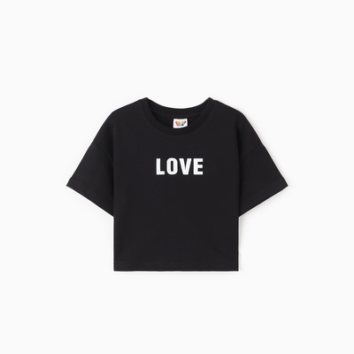 Футболка для девочки, цвет черный, рост 158 см