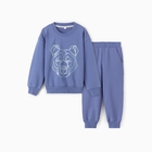 Комплект для мальчика (джемпер, брюки), цвет синий, рост 104 см - фото 321771705