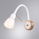 Бра Arte Lamp Lettura A7009AP-1WH, E14, 40 Вт, 9х7х25 см, белый 10632277 - фото 313330520