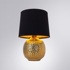Декоративная настольная лампа Arte Lamp Merga A4001LT-1GO, E14, 40 Вт, 16х16х26 см, золотистый - фото 4383269