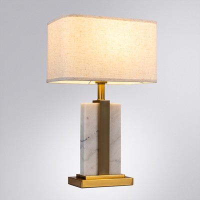 Декоративная настольная лампа Arte Lamp Varum A5055LT-1PB, E27, 60 Вт, 35х20х57 см, медный, серый