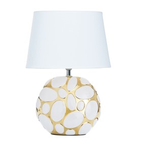 Декоративная настольная лампа Arte Lamp Poppy A4063LT-1GO, E14, 40 Вт, 25х18х34 см, золотистый, белый
