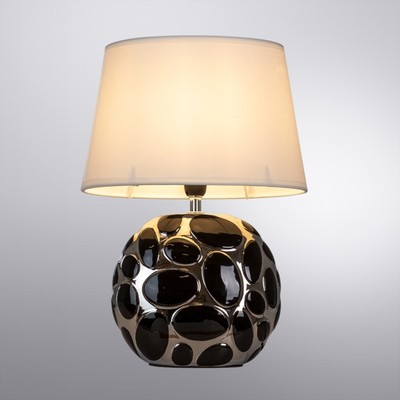 Декоративная настольная лампа Arte Lamp Poppy A4063LT-1CC, E14, 40 Вт, 25х18х34 см, хром, чёрный