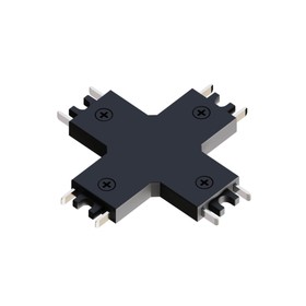 Коннектор X-образный для накладного шинопровода Arte Lamp Rapid-Accessories A613706X, 6.9х6.9х0.7 см, чёрный