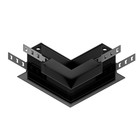 Коннектор угловой для встраиваемого шинопровода Arte Lamp Linea-Accessories A487706, 10х10х4.7 см, чёрный - фото 306209570