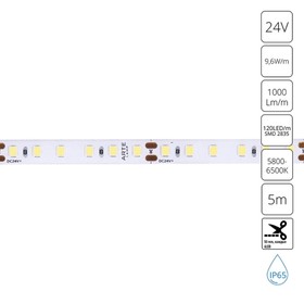 Светодиодная лента Arte Lamp Aqua Tape 24V 9,6Вт/м, 6000К, 5 м