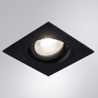 Точечный встраиваемый светильник Arte Lamp Tarf A2178PL-1BK, GU10, 35 Вт, 9.2х9.2х2.5 см, чёрный - Фото 2