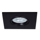 Точечный встраиваемый светильник Arte Lamp Giro A2866PL-1BK, GU10, 35 Вт, 9.5х9.5х3.8 см, чёрный - Фото 1