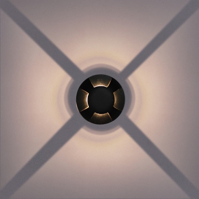 Тротуарный светильник Arte Lamp Piazza A3221IN-4BK, LED, 1 Вт, 6х6х5.5 см, 30 Лм, чёрный - Фото 1