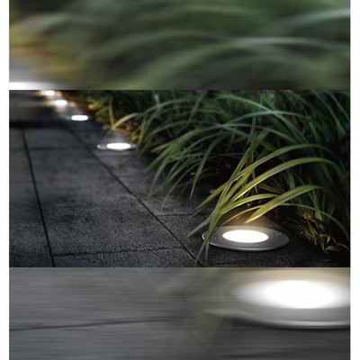 Тротуарный светильник Arte Lamp Piazza A6103IN-1SS, LED, 3 Вт, 6.5х6.5х7.5 см, 150 Лм, серебристый, чёрный