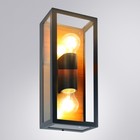 Уличный настенный светильник Arte Lamp Belfast A4569AL-2BR, E27, 2х60 Вт, 10х15х37 см, чёрный, коричневый - фото 4384792