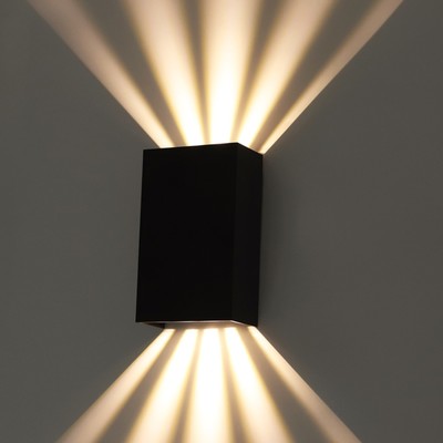 Фасадный светильник Arte Lamp Algol A5640AL-2BK, LED, 2х5 Вт, 5х9.5х15 см, 650 Лм, чёрный