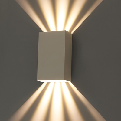 Фасадный светильник Arte Lamp Algol A5640AL-2WH, LED, 2х5 Вт, 5х9.5х15 см, 650 Лм, белый
