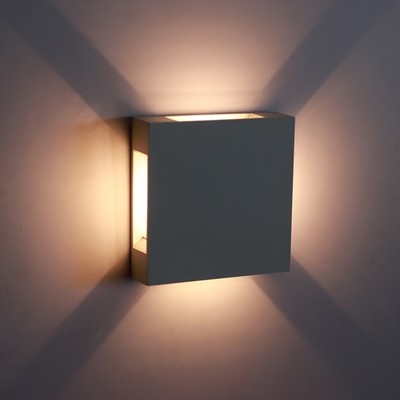 Фасадный светильник Arte Lamp Algol A1445AL-4BK, LED, 4х1 Вт, 3х12х12 см, 100 Лм, чёрный