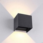 Фасадный светильник Arte Lamp Rullo A1714AL-2BK, LED, 2х3 Вт, 10х10х10 см, 400 Лм, чёрный - фото 4384963