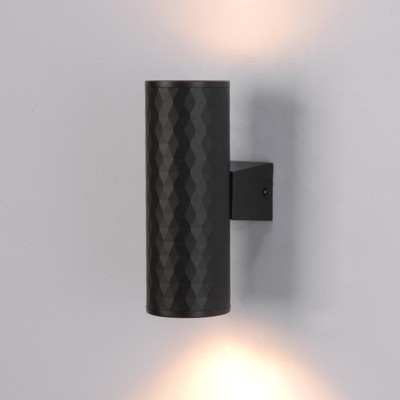 Фасадный светильник Arte Lamp Hyadum A3458AL-2BK, GU10, 2х35 Вт, 7х10х18 см, чёрный