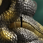 Копилка "Змея с пачкой денег" черная-золото, 20см - Фото 4