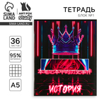 Тетрадь в клетку, предметная, 36 л., на скрепке, блок №1«Аниме. История» - Фото 1