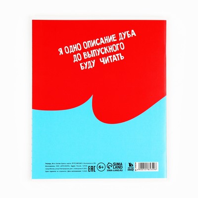 Тетрадь в линейку, предметная, 36 л., на скрепке, блок №1«Мемы. Литература»