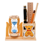 Песочные часы "Медвежонок", сувенирные, с карандашницей, 13.5 х 13.5 х 10 см, синие - фото 321772611
