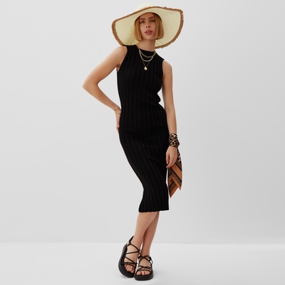 Платье женское вязаное MINAKU: Knitwear collection цвет черный р-р 42