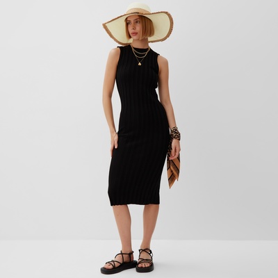 Платье женское вязаное MINAKU: Knitwear collection цвет черный р-р 42