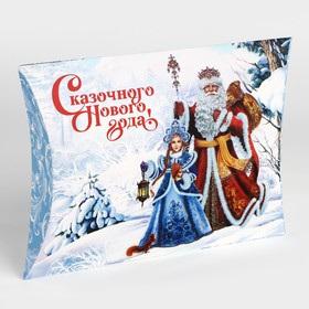 Коробка сборная фигурная «Дед Мороз и Снегурочка», 26 х 19 х 4 см, Новый год