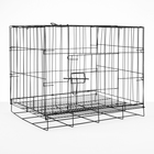 УЦЕНКА Клетка для собак 61×42×50 см, чёрная - Фото 1