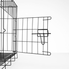 УЦЕНКА Клетка для собак 61×42×50 см, чёрная - Фото 5