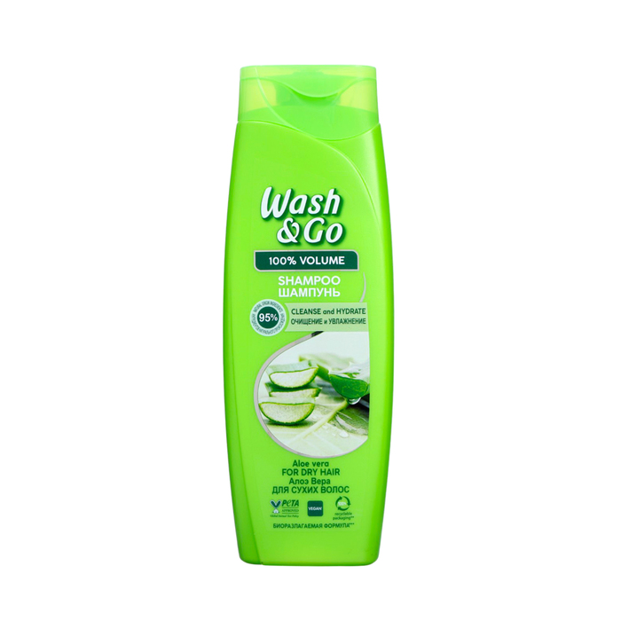 Шампунь Wash&Go с экстрактом алоэ вера для сухих волос, 360 мл - Фото 1