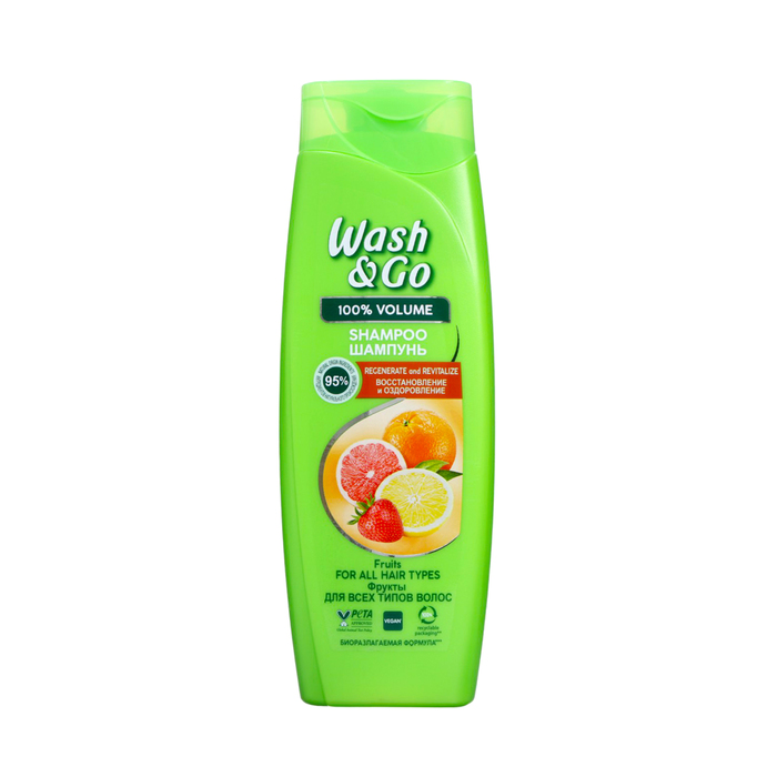 

Шампунь Wash&Go с экстрактами фруктов для всех типов волос, 360 мл