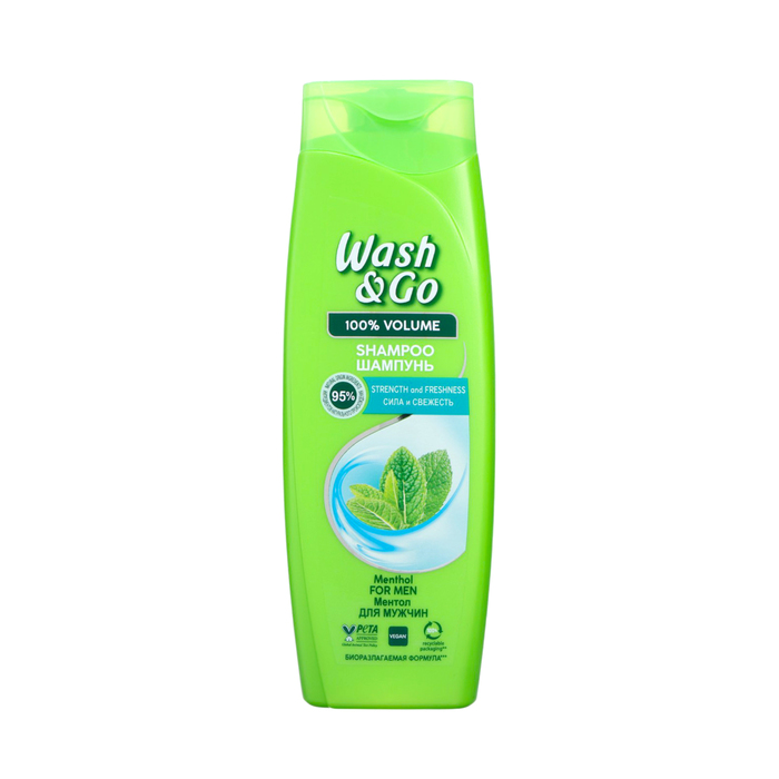 

Шампунь Wash&Go с ментолом для всех типов волос, 360 мл