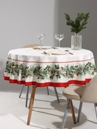 Скатерть новогодняя «Этель» Christmas wreath, d=150 см ±3 см с ВГМО, 100% хлопок, саржа 190 г/м² - Фото 4
