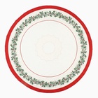 Скатерть новогодняя "Этель" Christmas wreath d=150см +/-3см с ВГМО, 100%хл, саржа 190гр/м2 - фото 5425478