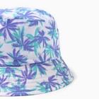 Панама мужская, цвет белый/фиолетовый размер 56-58 - фото 24660053