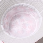 Панама мужская, цвет белый/красный, размер 56-58 - фото 24660056