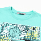 Комплект для мальчика (футболка/шорты), цвет мятный/зелёный, рост 110 см - фото 24654107