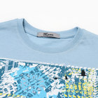 Комплект для мальчика (футболка/шорты), цвет голубой/индиго, рост 104 см - фото 24654127